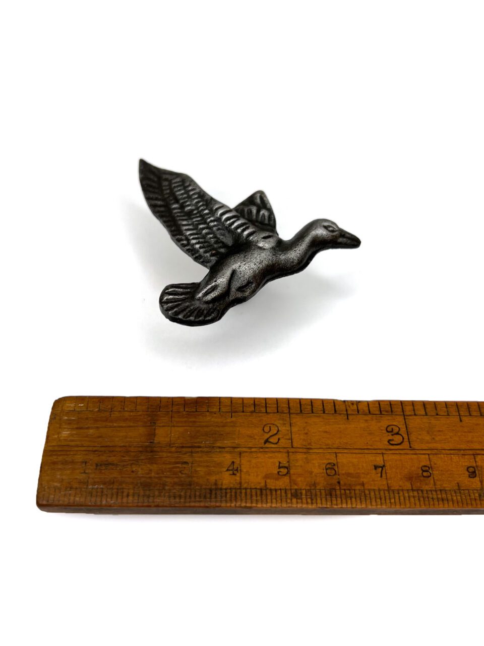 Knob Cupboard FLYING GOOSE Cast Antique Iron 60mm - Image 2
