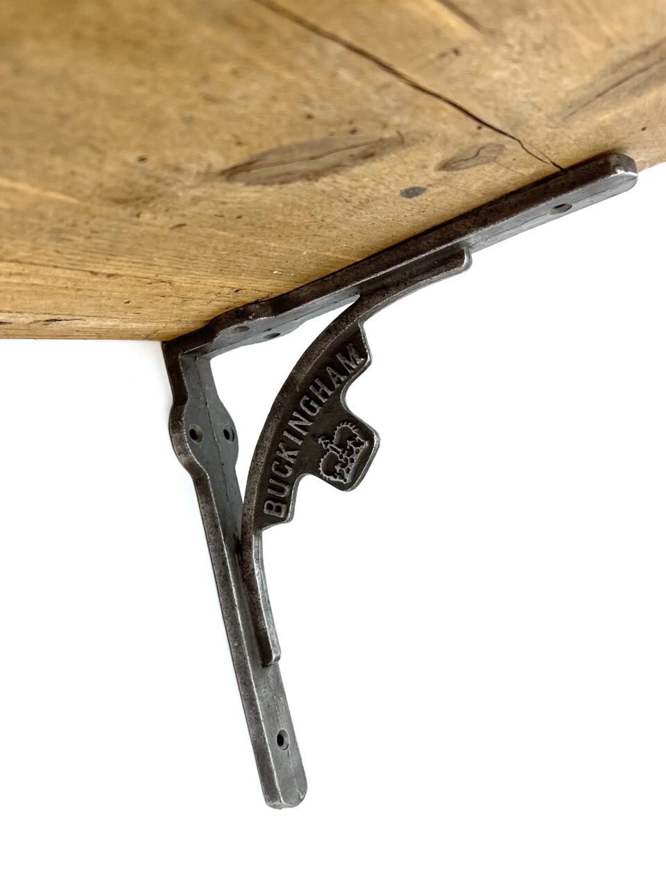 Shelf Bracket GALLOWS Rad Lugs BUCKINGHAM Antique Iron 200mm x 200mm - Image 4