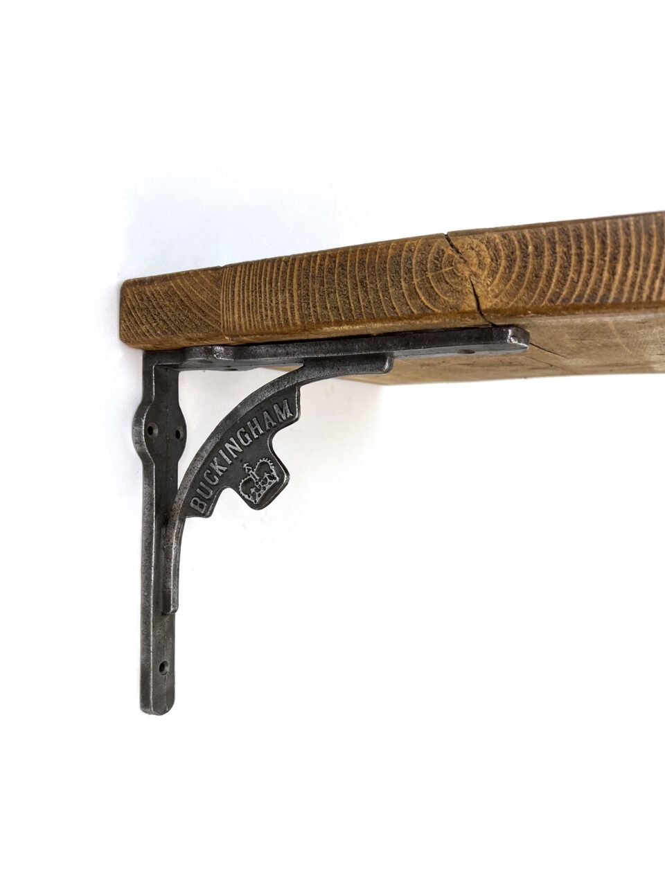 Shelf Bracket GALLOWS Rad Lugs BUCKINGHAM Antique Iron 200mm x 200mm - Image 5