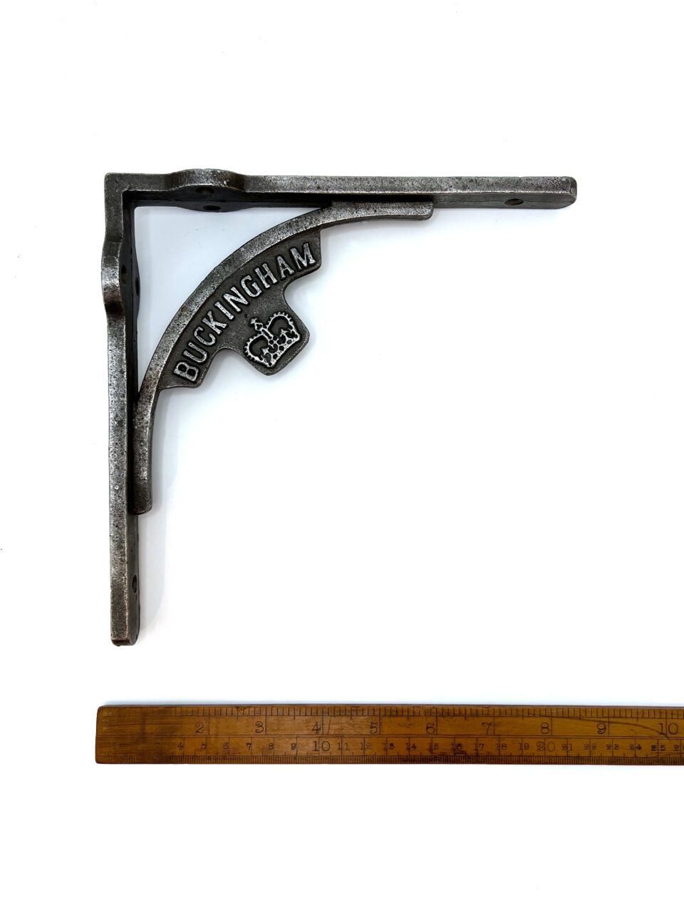 Shelf Bracket GALLOWS Rad Lugs BUCKINGHAM Antique Iron 200mm x 200mm - Image 6