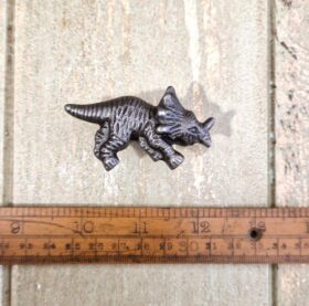Knob Cupboard DINOSAUR Monoclonius Cast Antique Iron 60mm