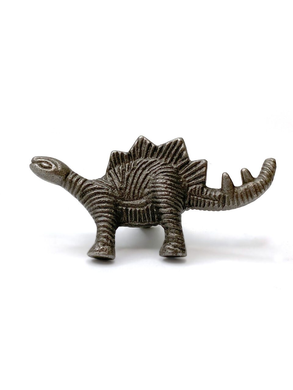 Knob Cupboard Dinosaur STEGOSAURUS Cast Antique Iron 70mm - Image 5