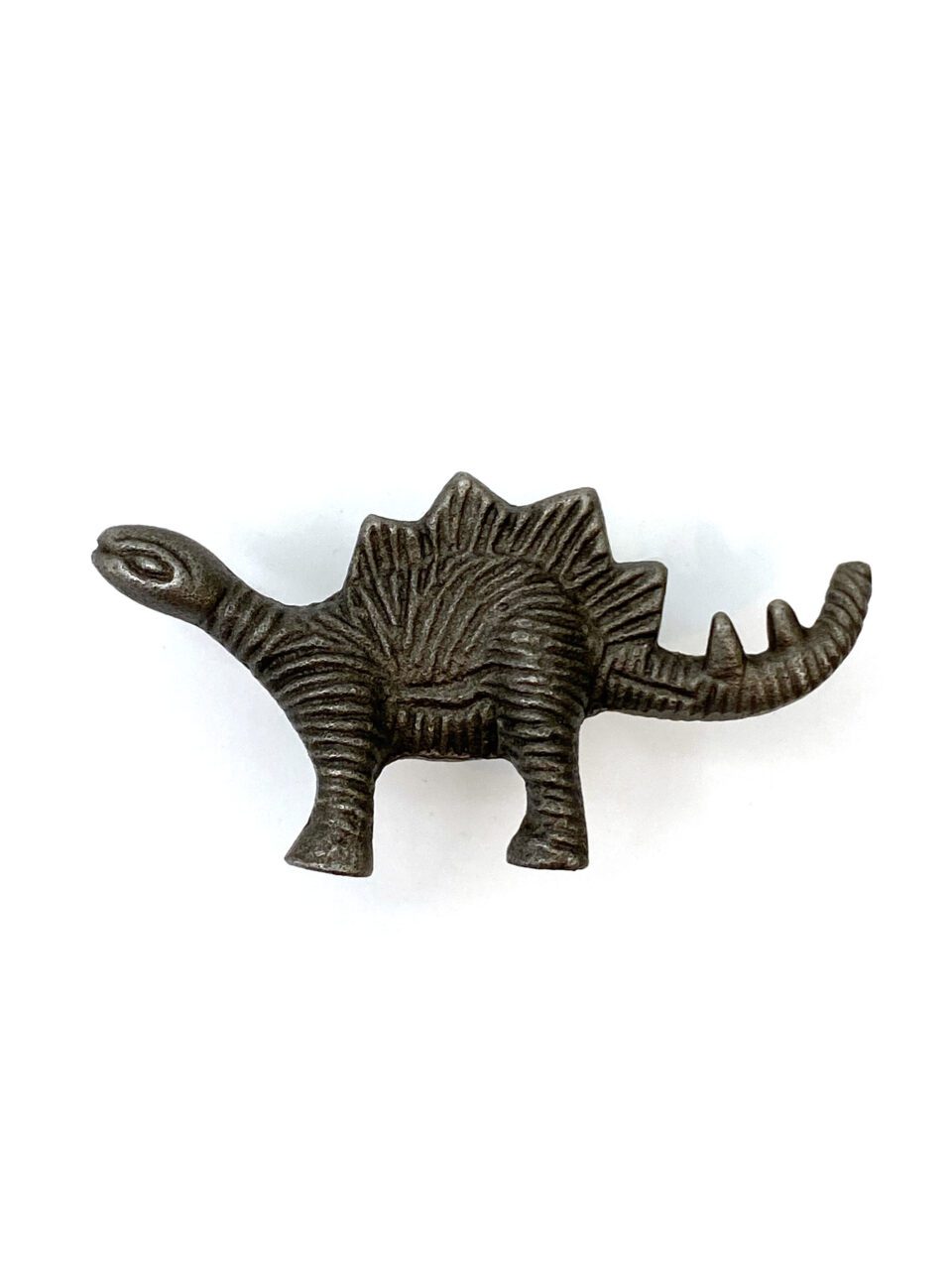 Knob Cupboard Dinosaur STEGOSAURUS Cast Antique Iron 70mm - Image 4