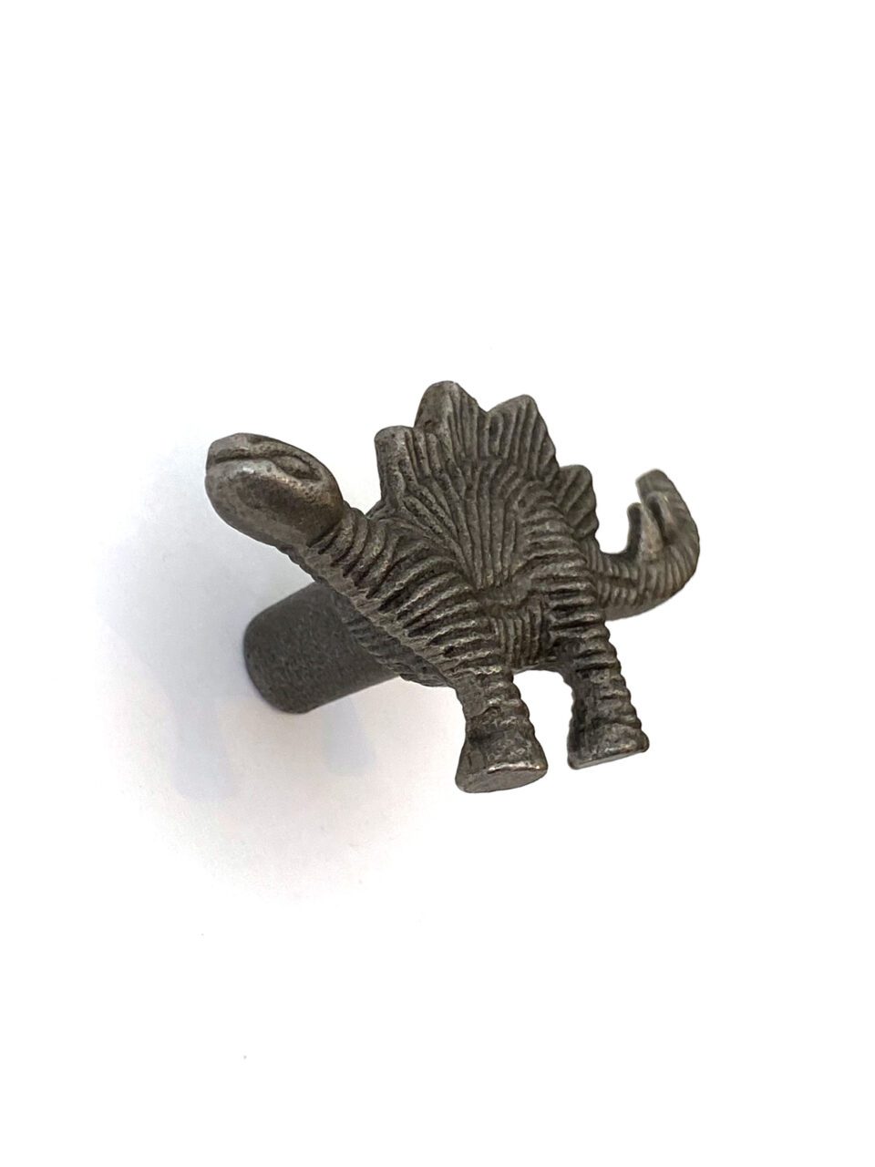 Knob Cupboard Dinosaur STEGOSAURUS Cast Antique Iron 70mm - Image 3