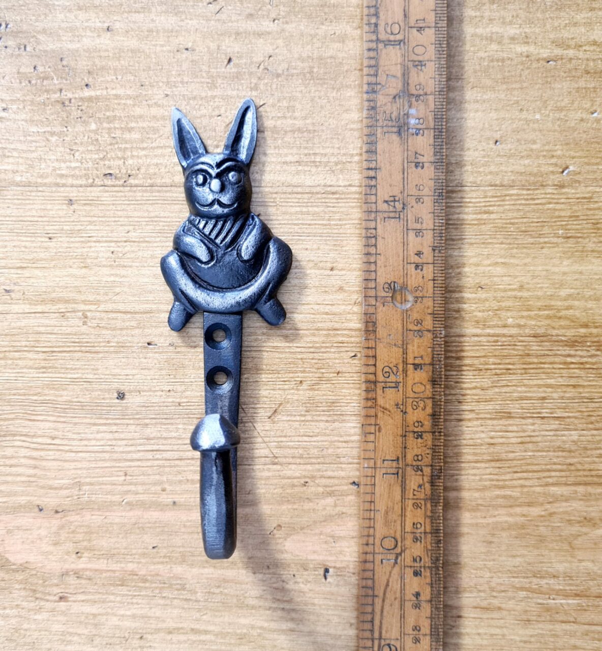 Coat Hook Single PETER RABBIT Cast Antique Iron 130mm