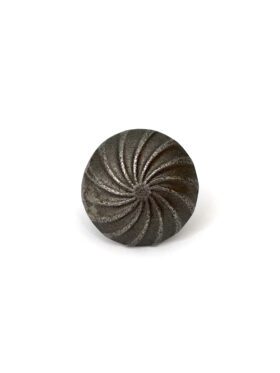 Knob Cupboard SWIRL Cast Antique Iron 30mm Small