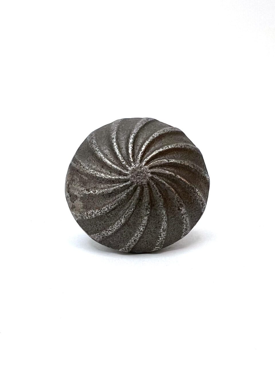 Knob Cupboard SWIRL Cast Antique Iron 38mm Large
