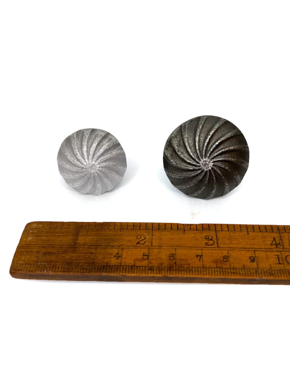 Knob Cupboard SWIRL Cast Antique Iron 38mm Large - Image 6