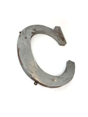 Wall Mounted Letter 'C' Antique Finish 400mm 16" High