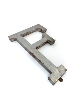 Wall Mounted Letter 'F' Antique Finish 400mm 16" High