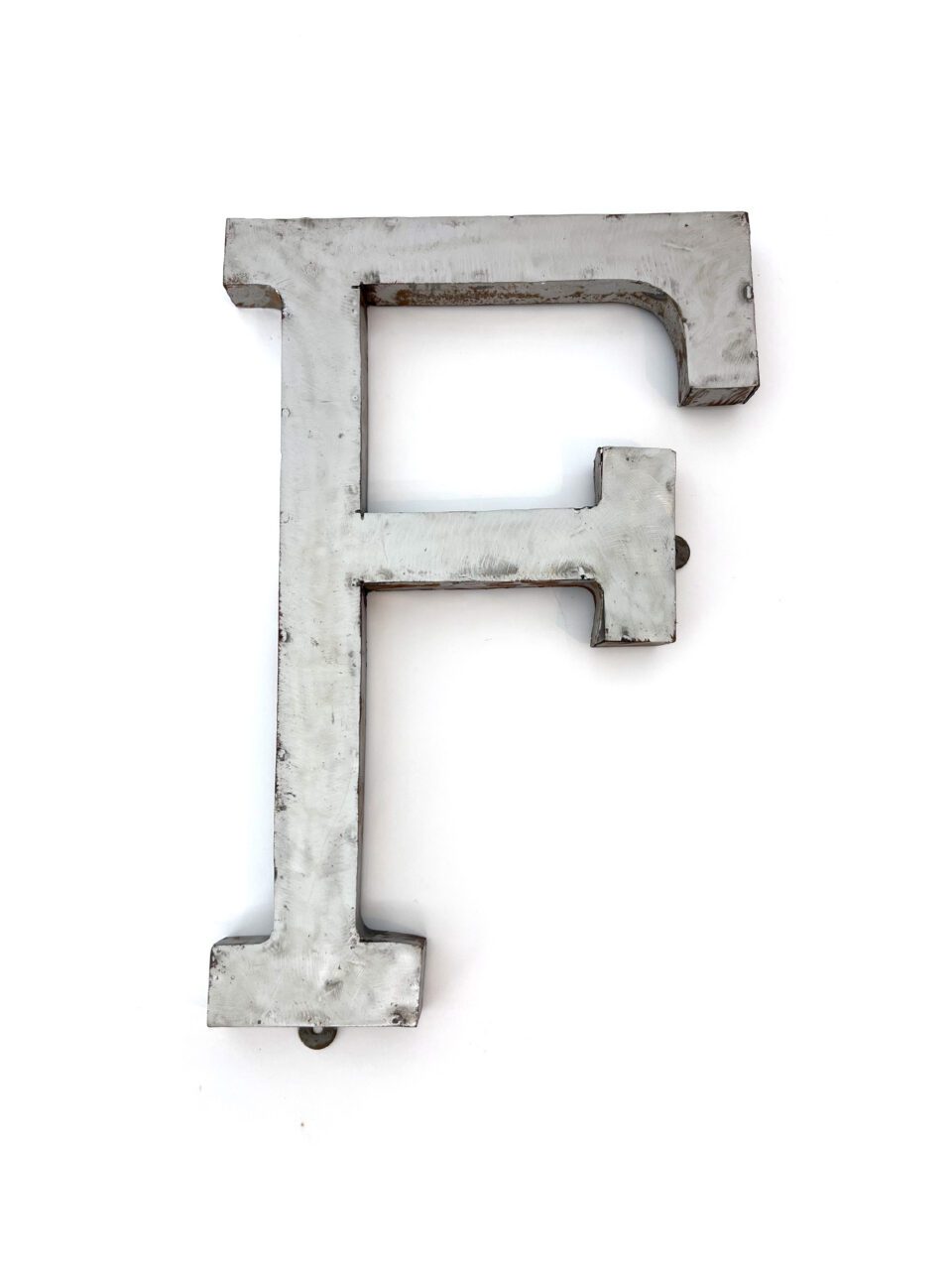 Wall Mounted Letter 'F' Antique Finish 400mm 16" High - Image 3
