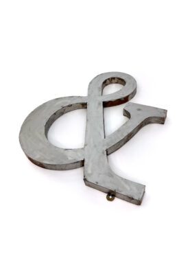 Wall Mounted Letter '&' Antique Finish 400mm 16" High