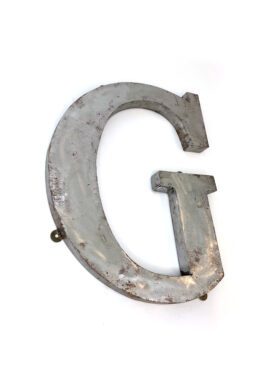 Wall Mounted Letter 'G' Antique Finish 400mm 16" High