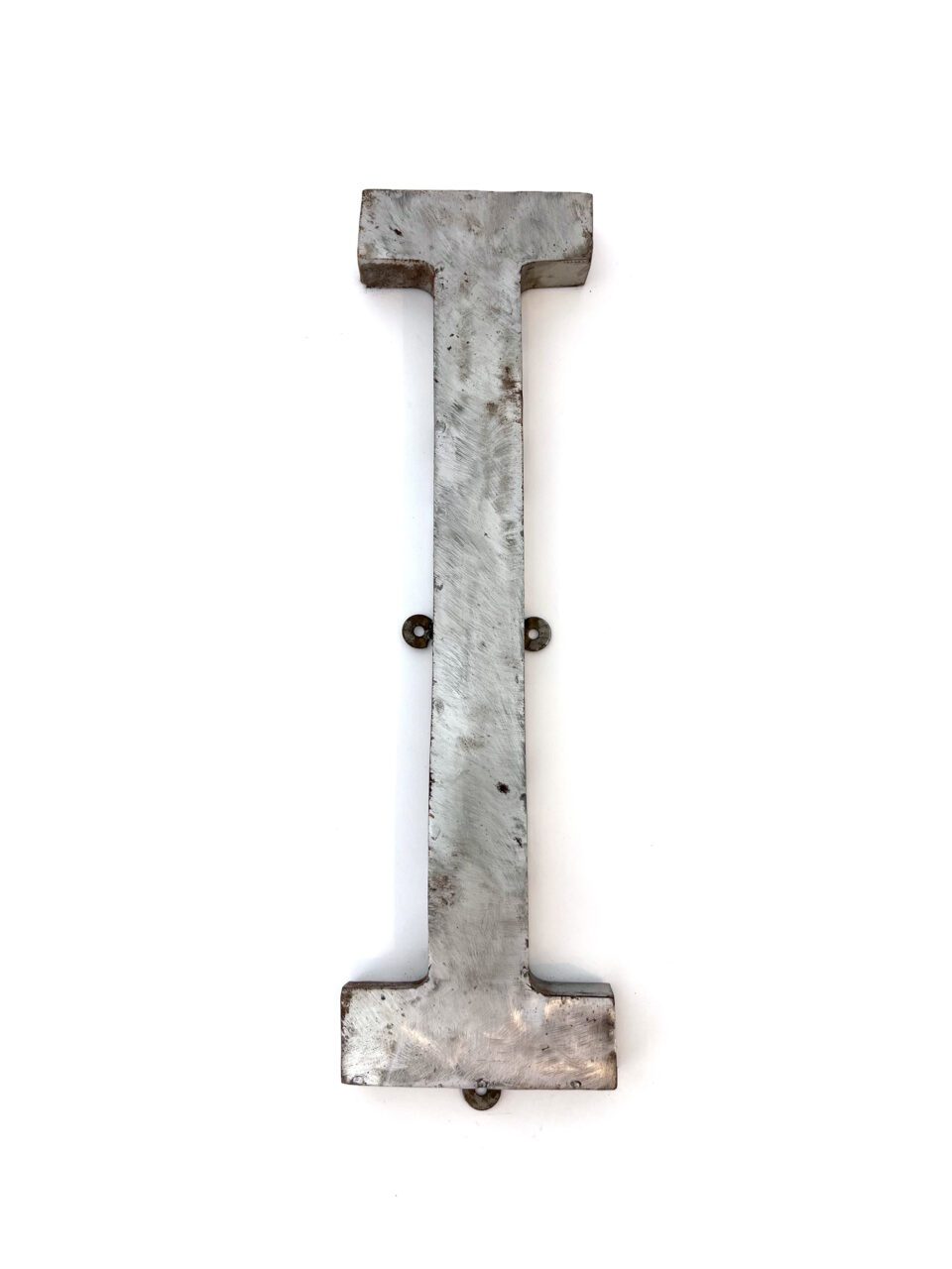 Wall Mounted Letter 'I' Antique Finish 400mm 16" High - Image 3