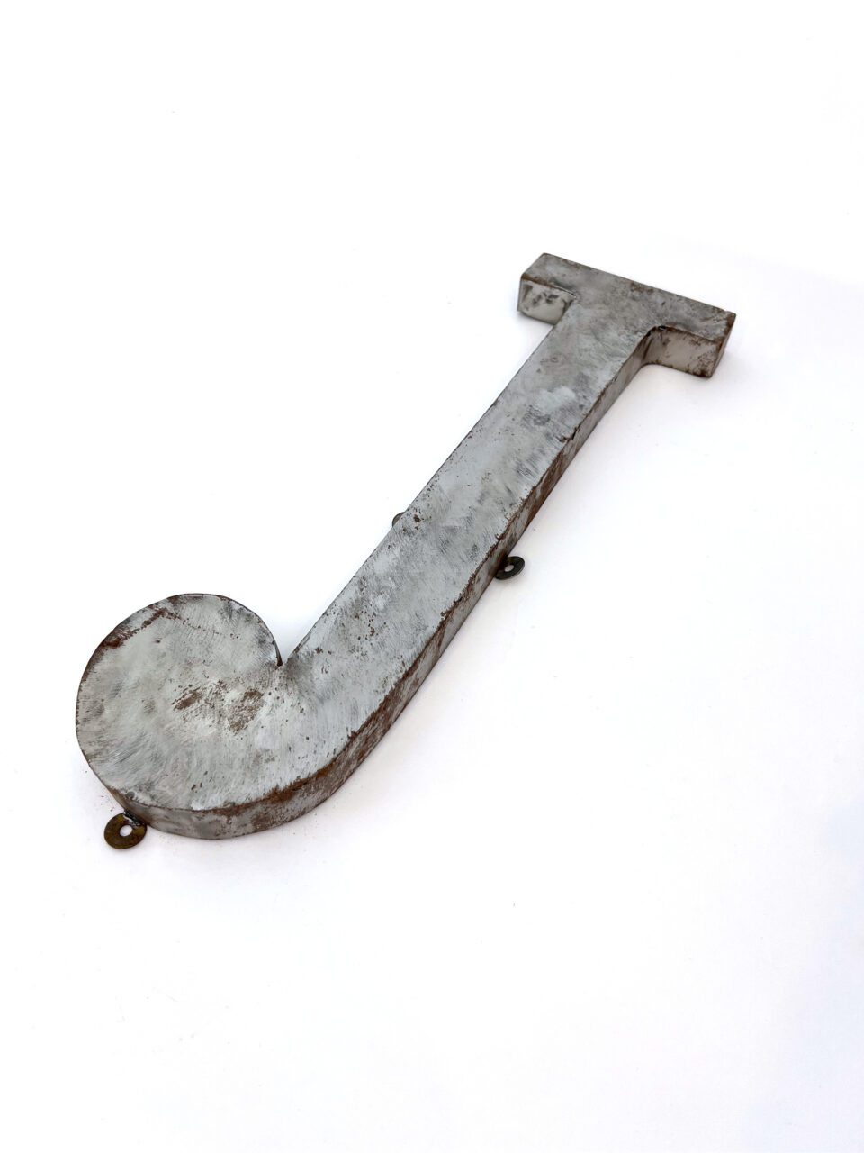Wall Mounted Letter 'J' Antique Finish 400mm 16" High - Image 2