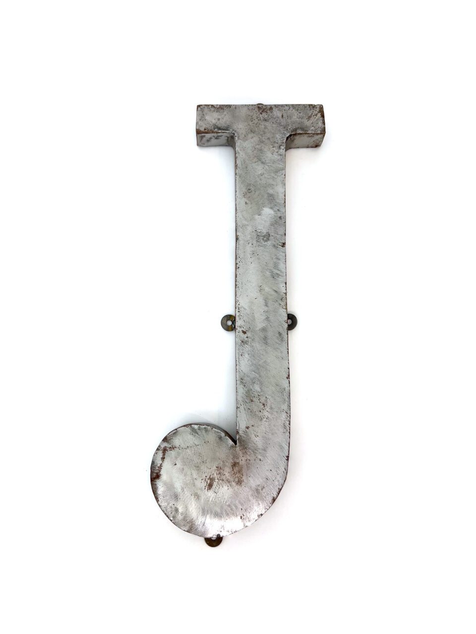 Wall Mounted Letter 'J' Antique Finish 400mm 16" High - Image 3