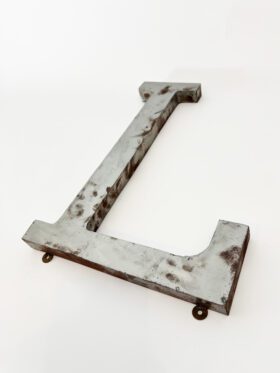 Wall Mounted Letter 'L' Antique Finish 400mm 16" High
