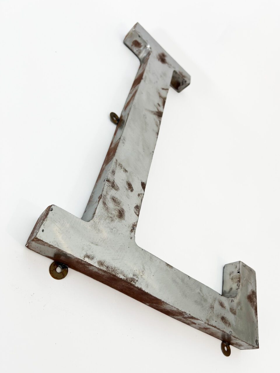 Wall Mounted Letter 'L' Antique Finish 400mm 16" High - Image 2