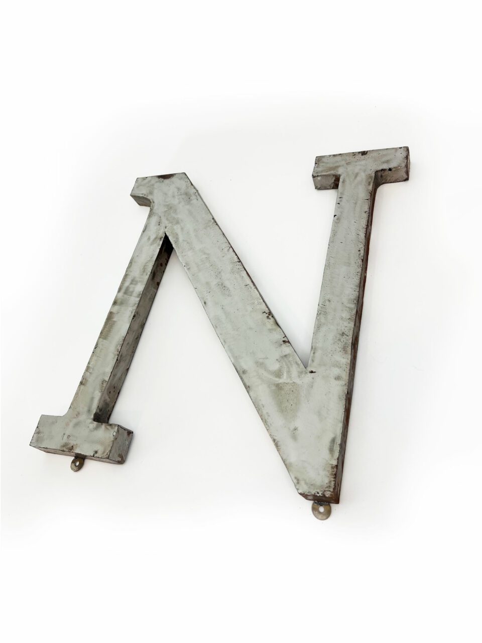 Wall Mounted Letter 'N' Antique Finish 400mm 16" High