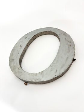 Wall Mounted Letter 'O' Antique Finish 400mm 16" High