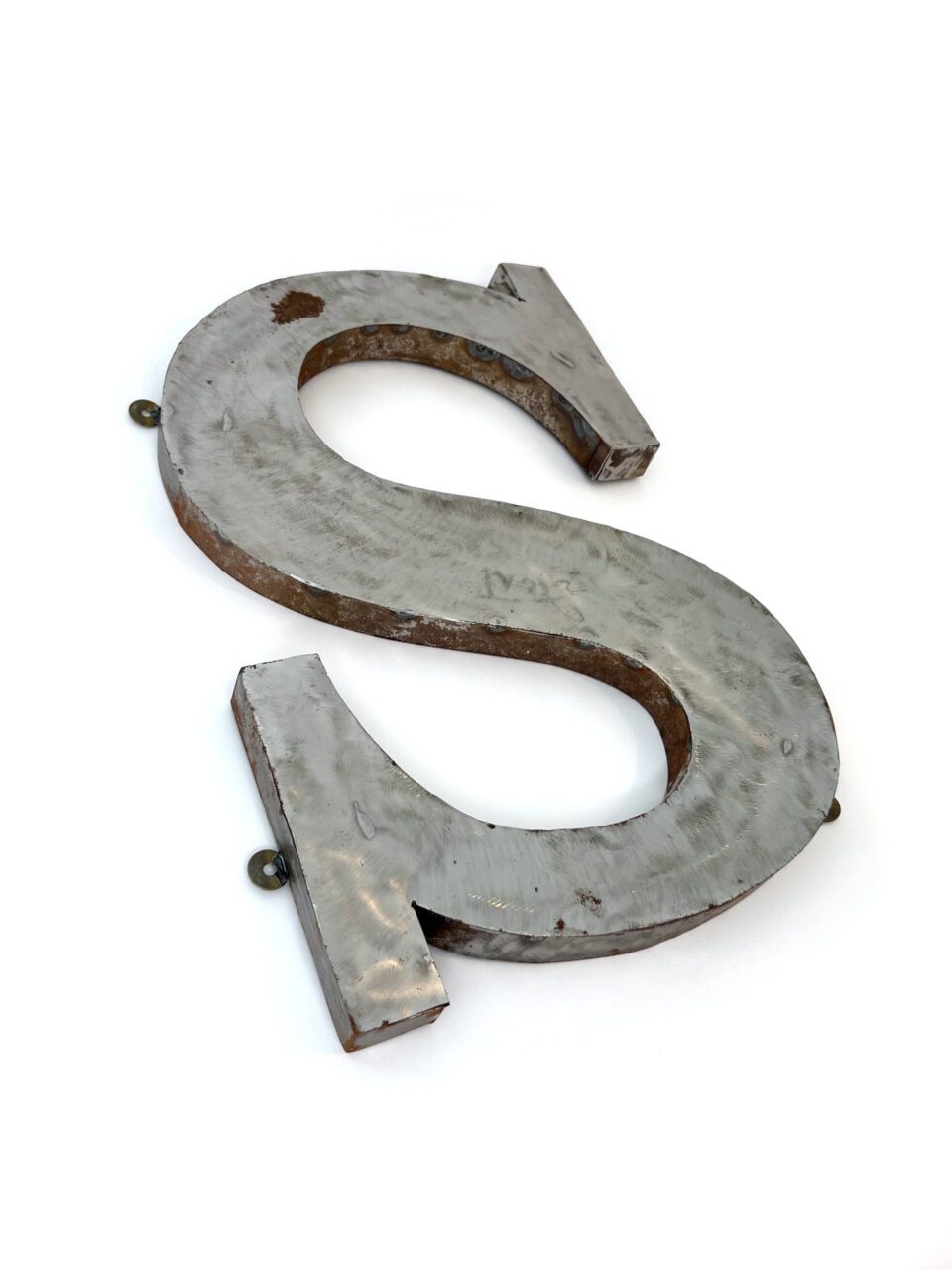 Wall Mounted Letter 'S' Antique Finish 400mm 16" High - Image 2