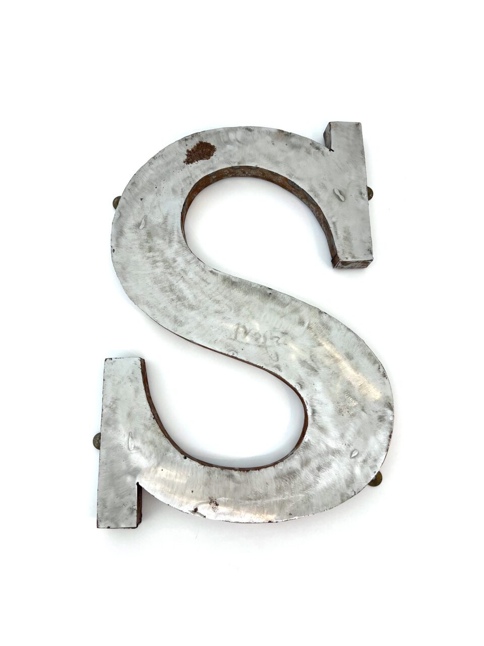 Wall Mounted Letter 'S' Antique Finish 400mm 16" High - Image 3