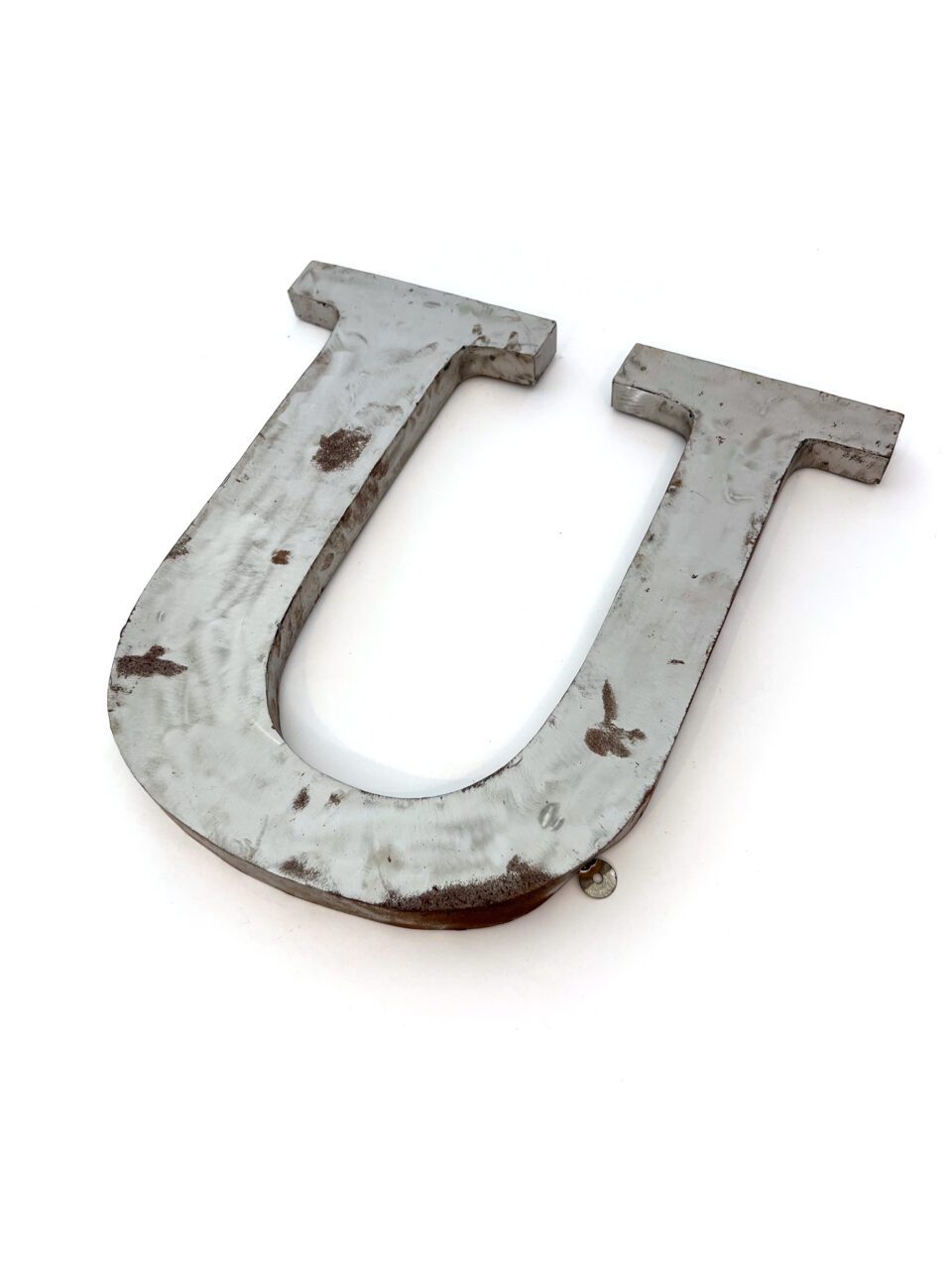 Wall Mounted Letter 'U' Antique Finish 400mm 16" High - Image 2