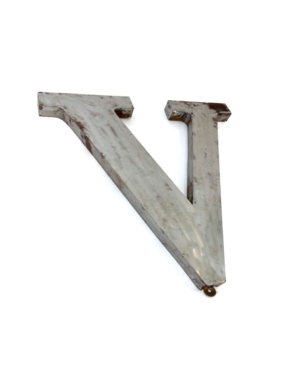 Wall Mounted Letter 'V' Antique Finish 400mm 16" High - Image 2