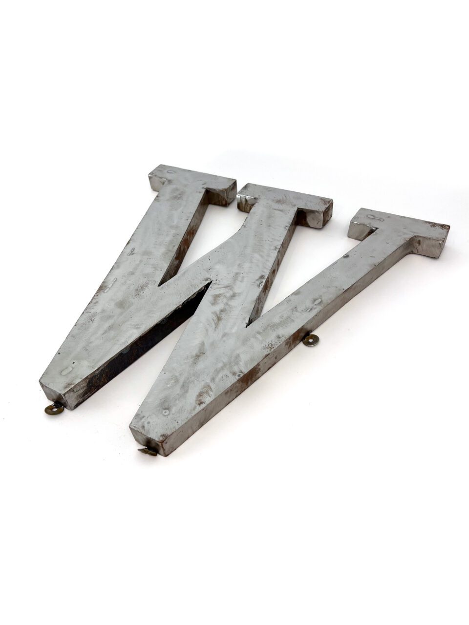 Wall Mounted Letter 'W' Antique Finish 400mm 16" High - Image 2