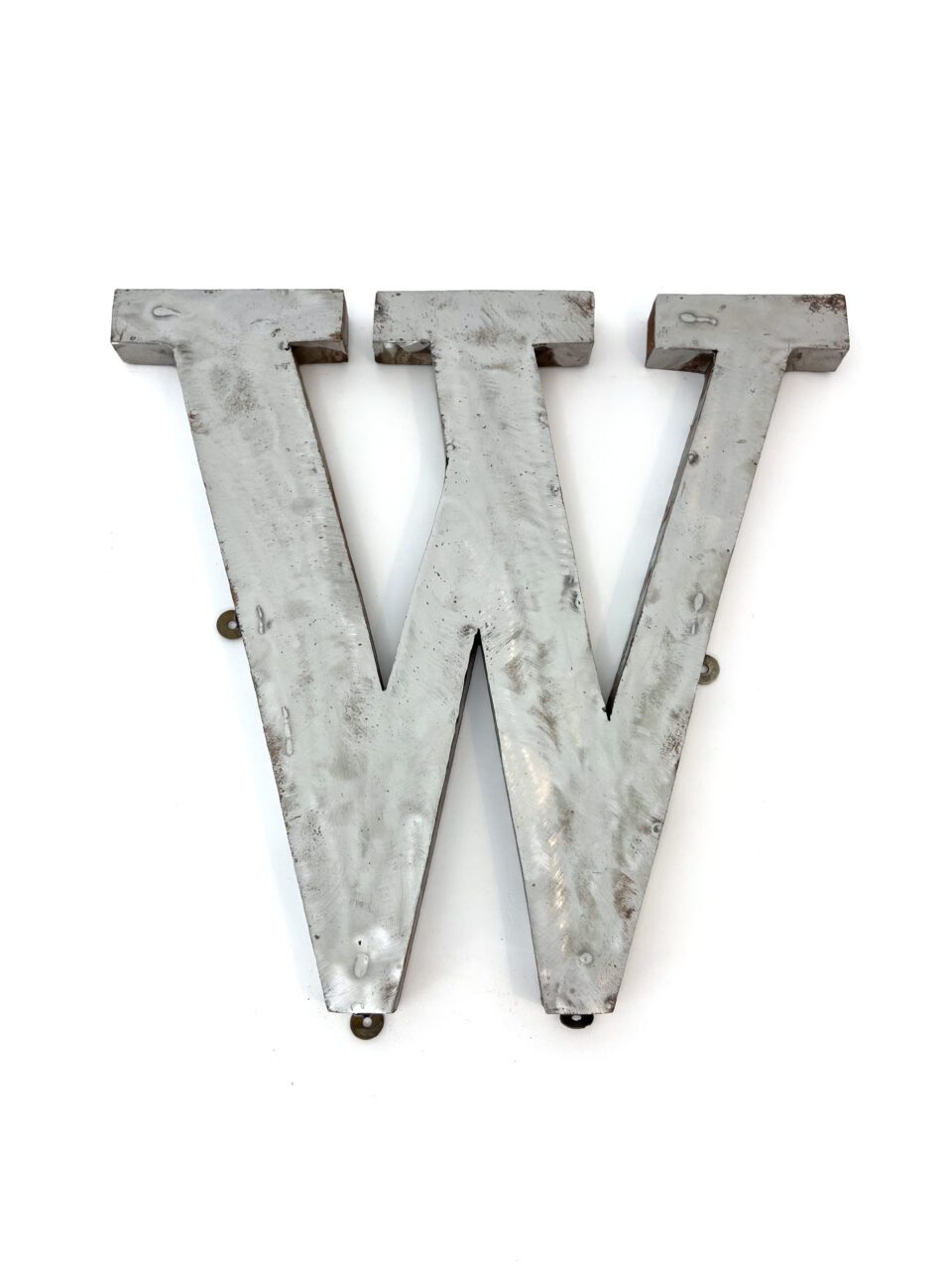 Wall Mounted Letter 'W' Antique Finish 400mm 16" High - Image 3