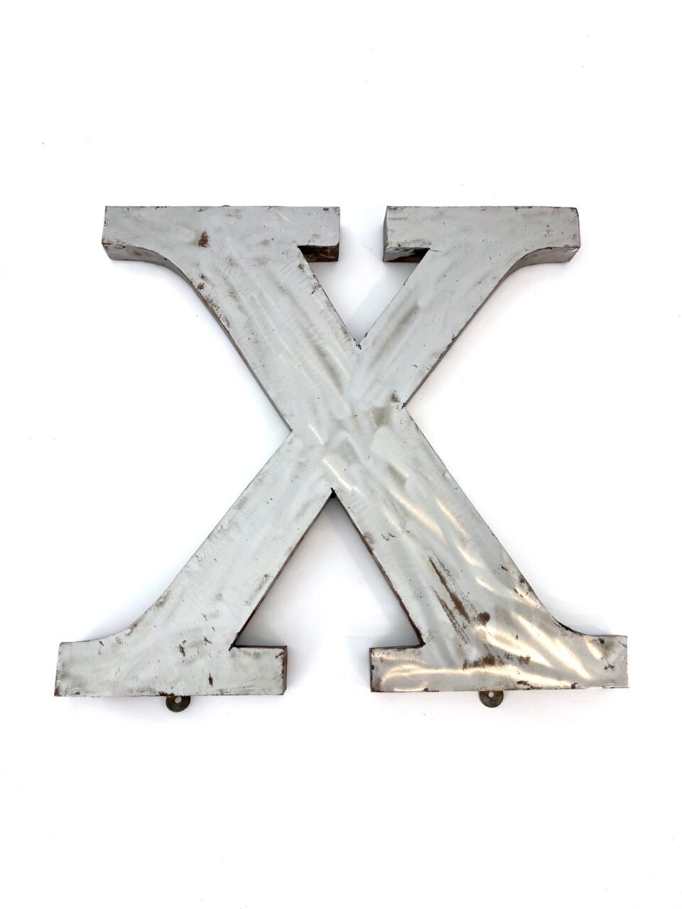 Wall Mounted Letter 'X' Antique Finish 400mm 16" High - Image 3