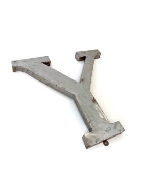 Wall Mounted Letter 'Y' Antique Finish 400mm 16" High