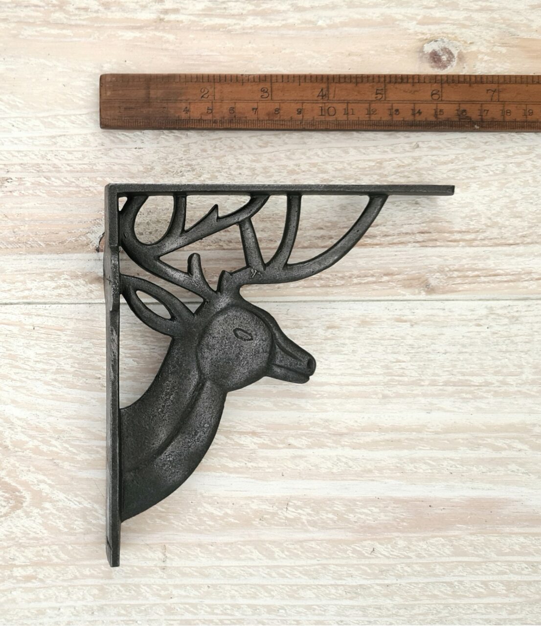 Shelf Wall Bracket REINDEER Cast Antique Iron 150mm x 160mm High