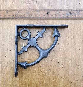 Shelf Bracket ANCHOR Cast Antique Iron 125 x 125mm