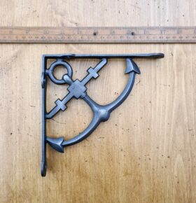 Shelf Bracket ANCHOR Cast Antique Iron 180 x 180mm