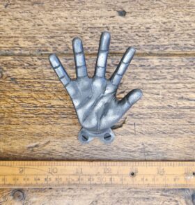 Coat Hook HAND PALM Cast Antique Iron 105mm