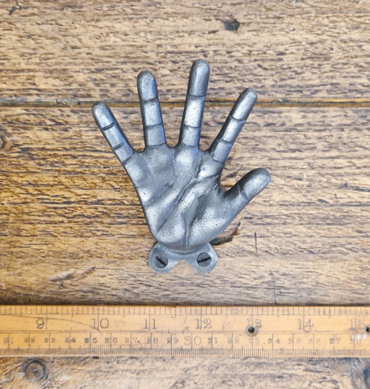 Coat Hook HAND PALM Cast Antique Iron 105mm