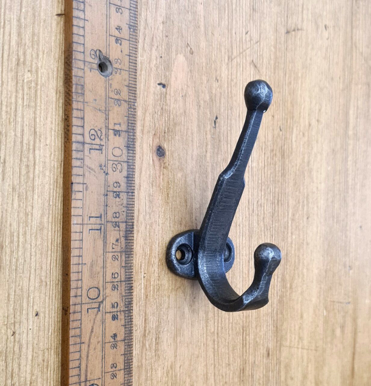 Hat & Coat Hook Double IKEA Cast Antique Iron 120mm - Image 2