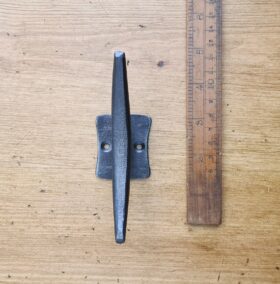 Cleat Hook MOORING Small Double Cast Antique Iron 120mm