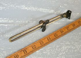 Lid Stay Locking Tension Friction Antique Brass Med Duty 8"
