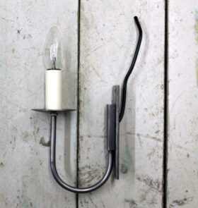 Wall Light Single Cottage Handforged Antique Iron c/w Wire