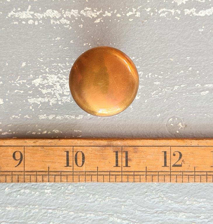 Knob Plain SHAKER ELLIPSE Solid Brass Antique 32mm Dia M4 - Image 2
