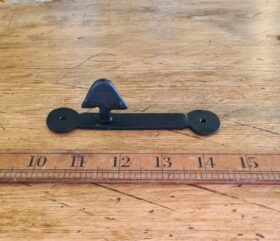 Suffolk Latch Striker Plate Keep Face Mounted Black Beeswax 120mm