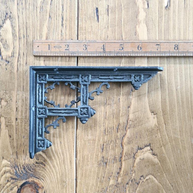 Shelf Bracket TEMPLE Design Cast Antique Iron 125 x 180mm
