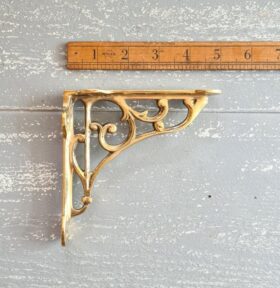 Shelf Bracket HERITAGE Solid Brass 125mm x 125mm