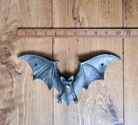 Wall Art FLYING BAT Cast Antique Iron 260mm wide
