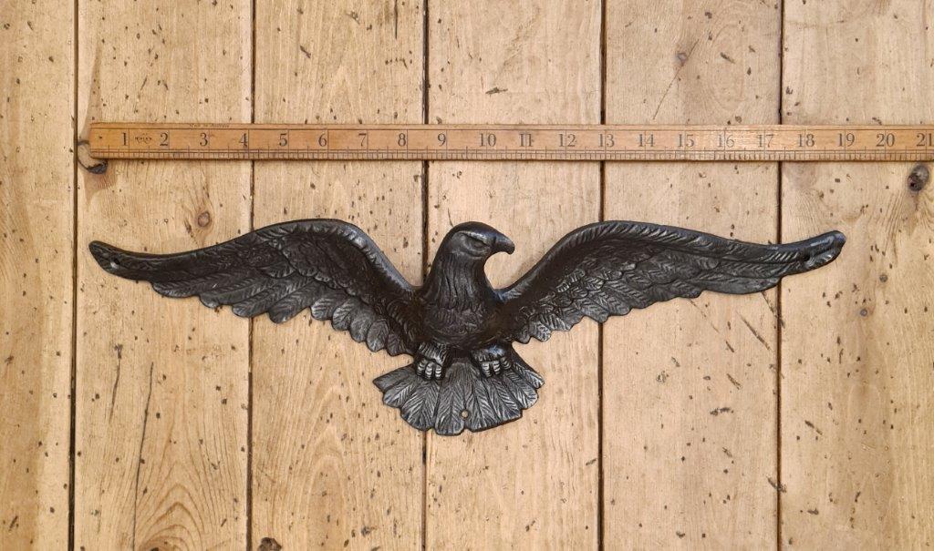 Wall Art Ornament Wall Mounted EAGLE Cast Antique Iron 500mm Wingspan