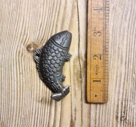 Coat Hook Single FISH Cast Antique Iron 80mm