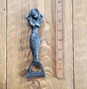 Bottle Opener Hand Held MERMAID Antique Iron 180mm