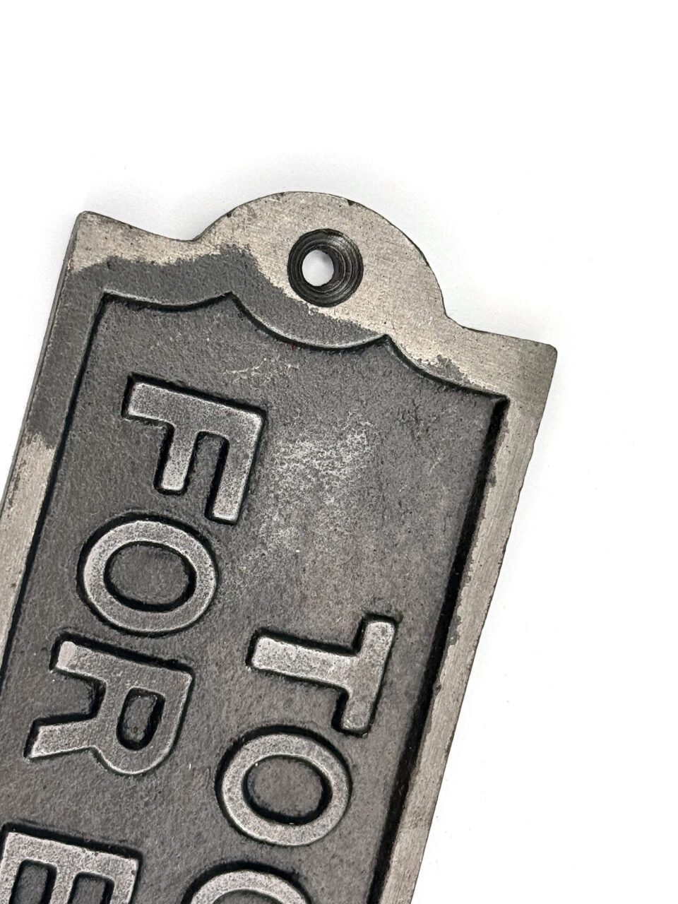 Plaque TOO BUSY FOR BULLSHIT Cast Antique Iron 210mm x 55mm - Image 2